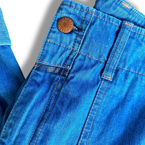 Closed Tony High Rise Jeans Sz 32 Blue Patch Pockets Cropped Cuffed Relaxed Fit - Picture 15 of 15